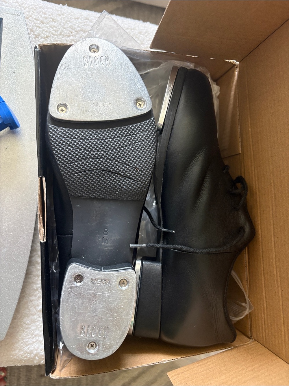 Bloch Black Leather Lace-Up Tap Shoes